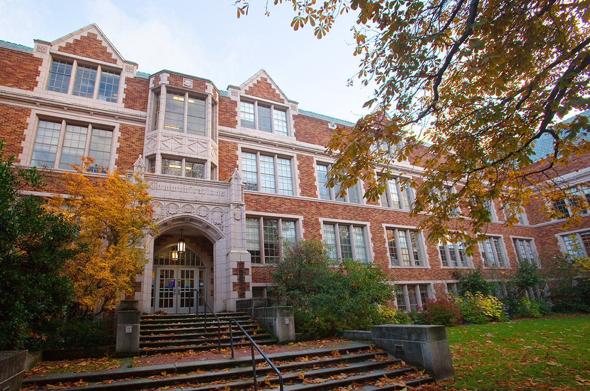Exterior of Communications Building on UW Seattle campus