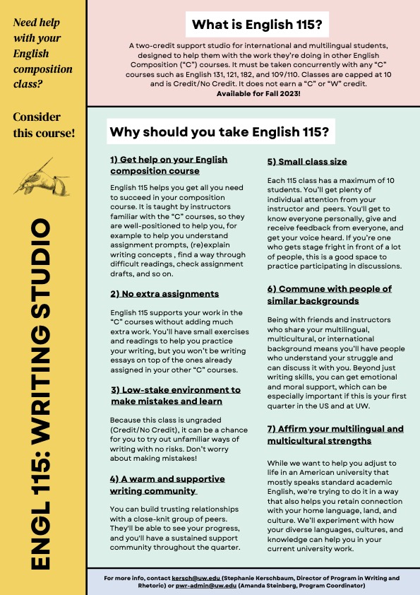 ENGL 115 flyer image