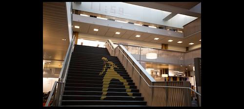 Photo of stairs at Odegaard Library