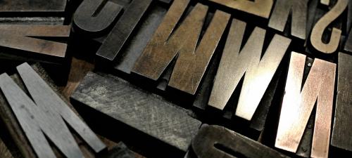 Letters for printing press